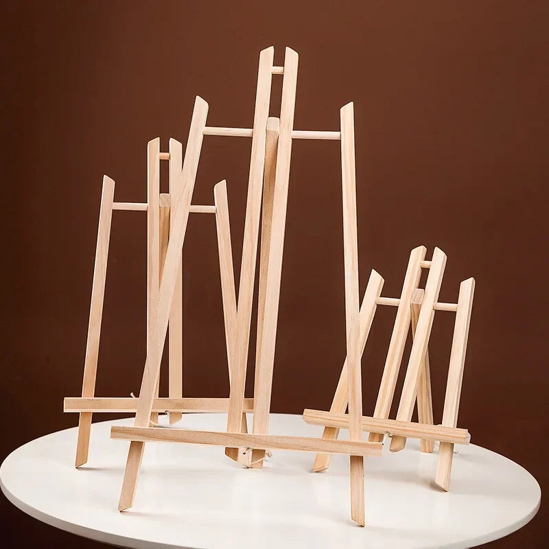 Wooden Desktop Easel — Foldable Adjustable Display Stand for Art & Decor