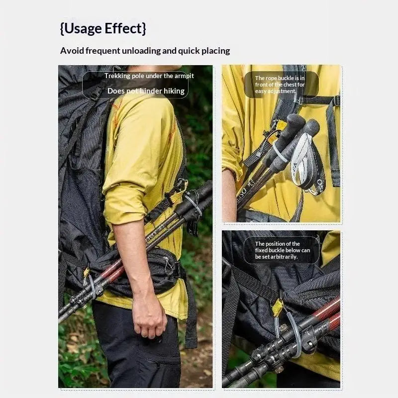 ZTBBAO Trekking Pole Carrier — Quick-Release Backpack Attachment Strap
