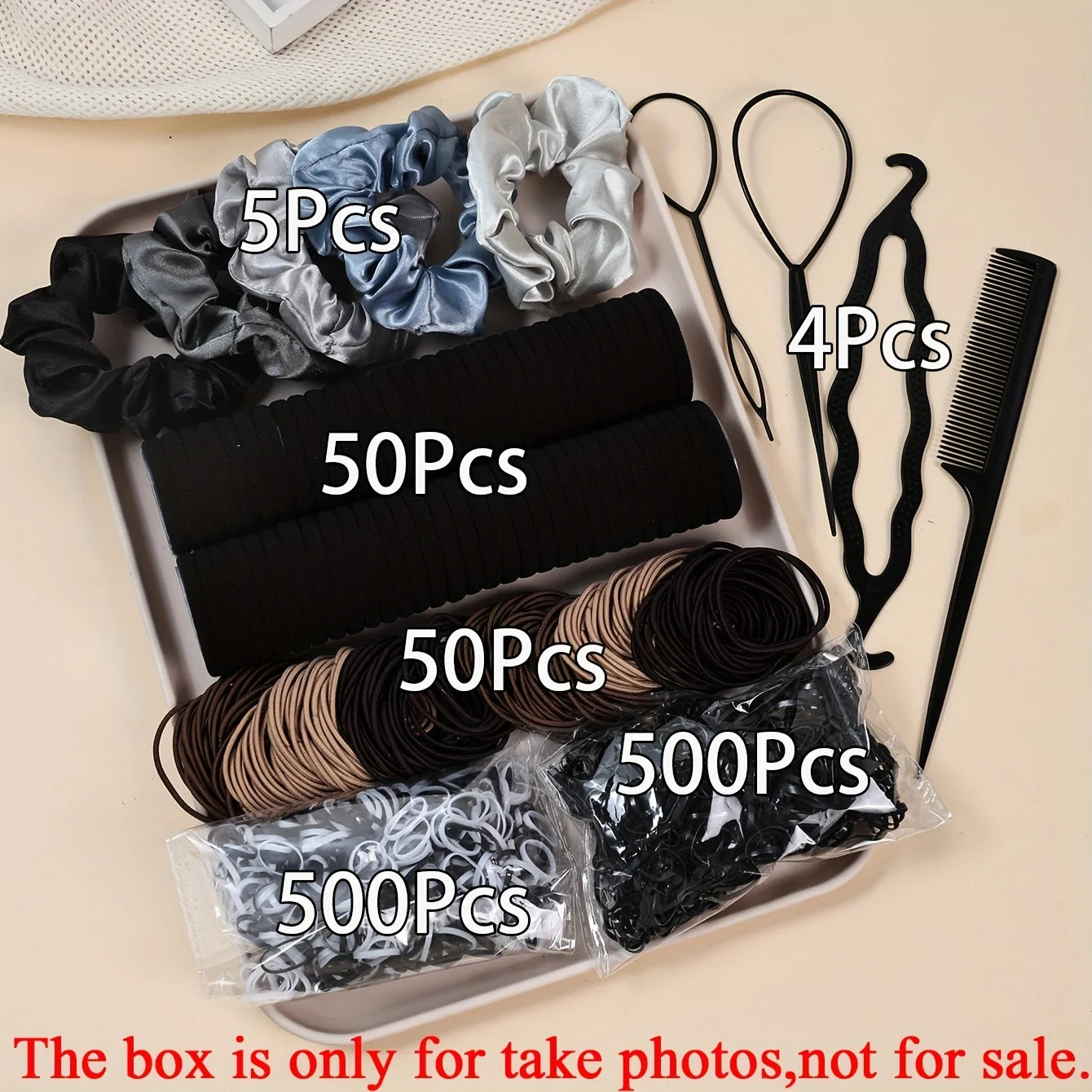 Xihui Women's Hair Accessory Set — 1109pc Elastic Scrunchies and Ties