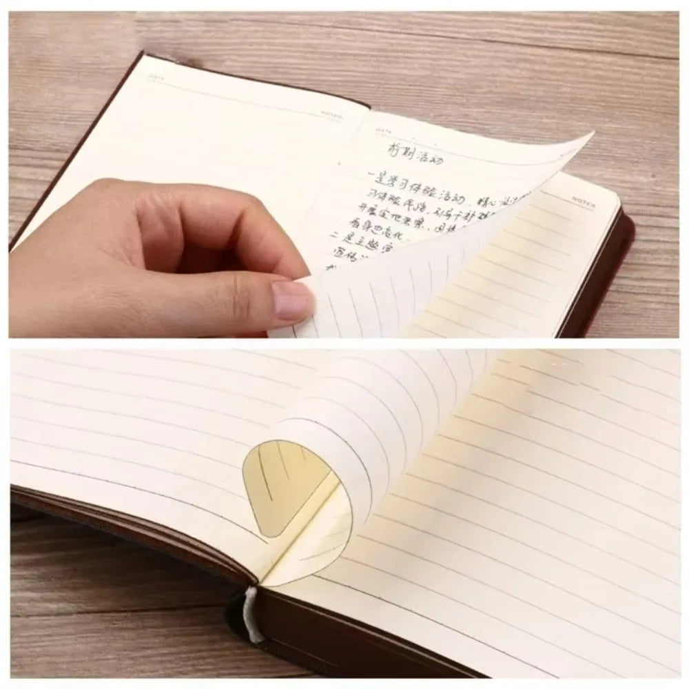 Vintage Leather Journal Notebook — Portable Diary for Travel & Writing
