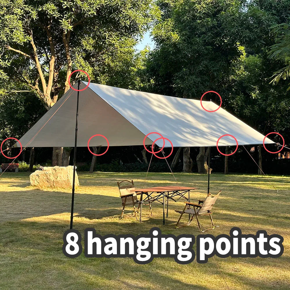 Top Lander Waterproof Camping Tarp — Ultralight Outdoor Sun Shelter