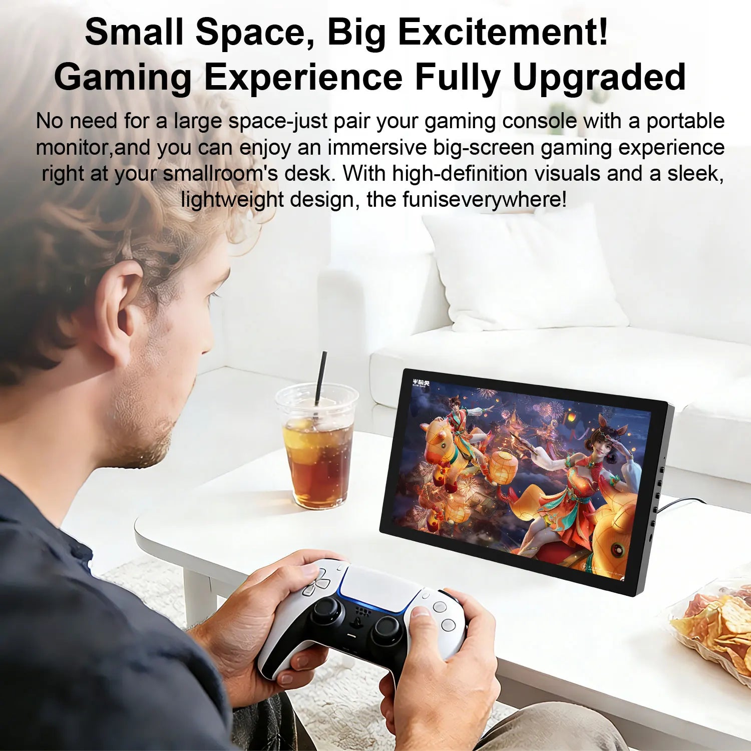 7-Inch Portable Touchscreen Monitor — High-Definition LCD Display for Gaming and Computing