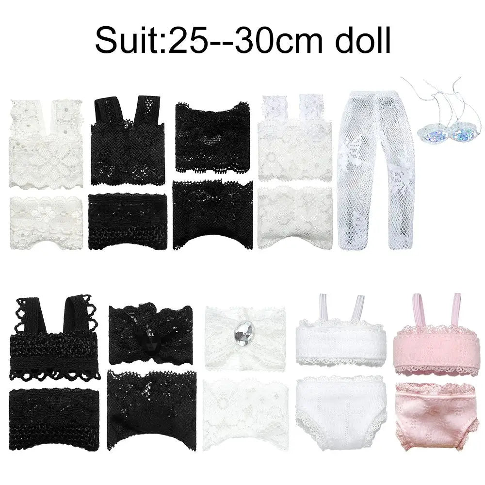 Lace Doll Night Dress Set — Fashionable Pajamas for 25-30cm Dolls