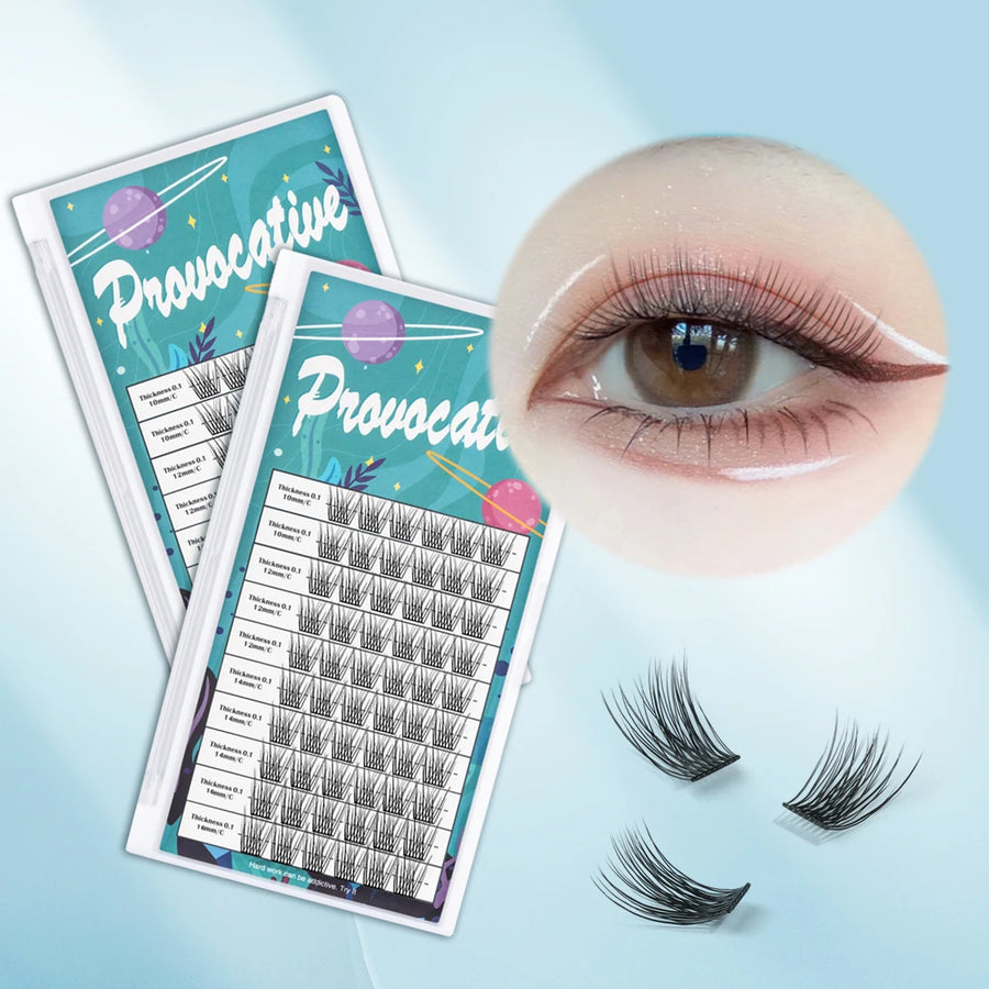 DIY Cluster Eyelashes — Natural Look False Lash Extensions, 60 Pieces