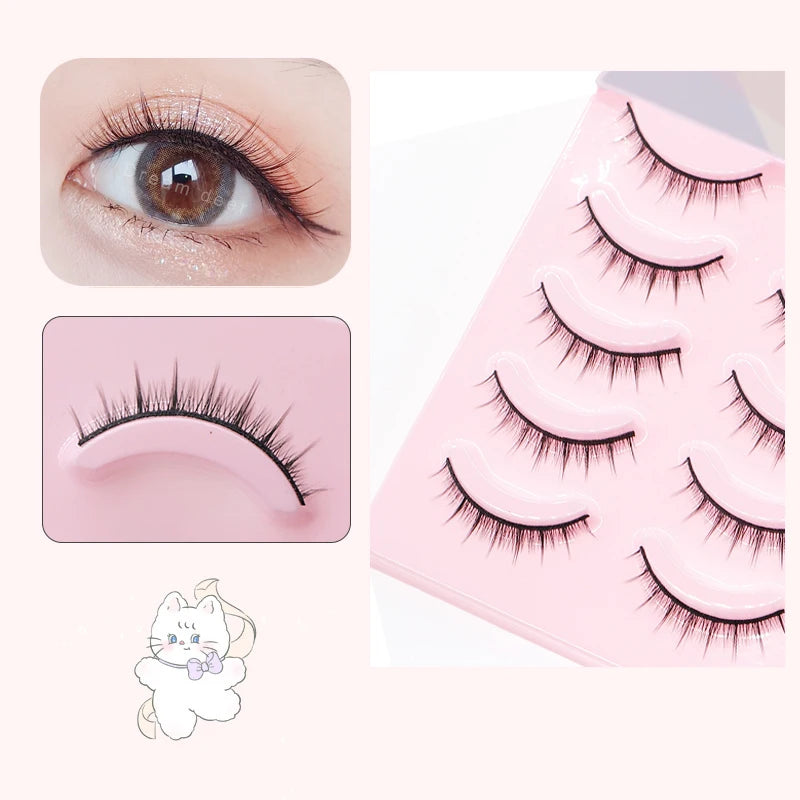 BLINKWAVE Natural False Eyelashes — C-Curve Strip Lashes for Daily Wear