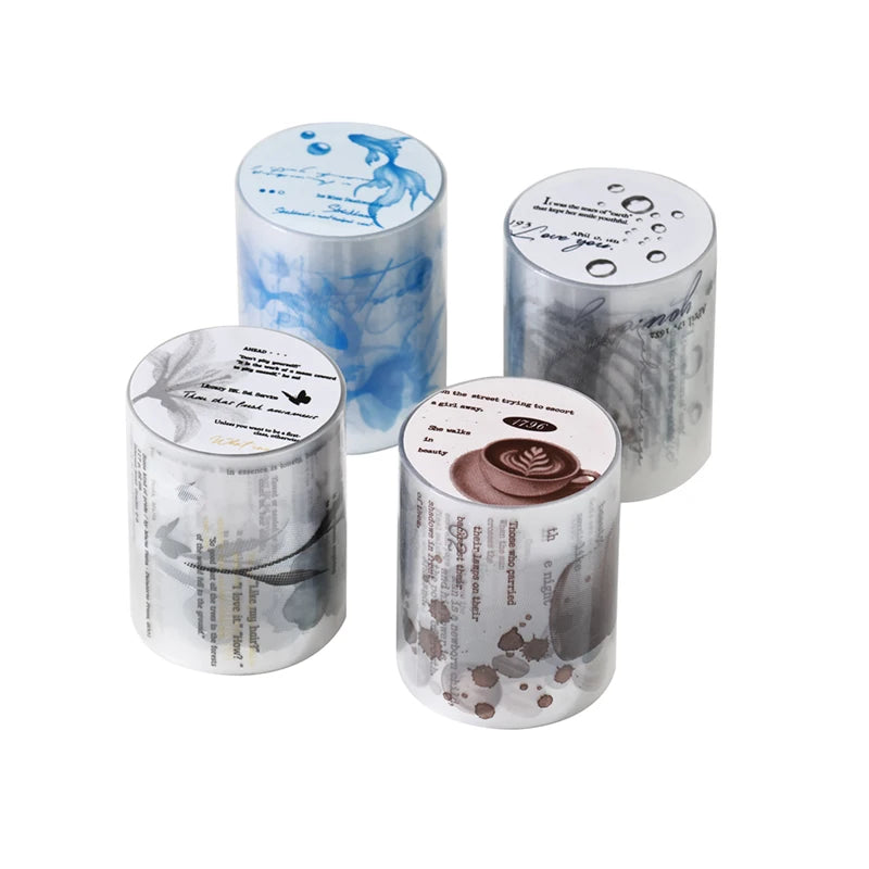 Decorative PET Washi Tape — Floating Light Fragment Design for Scrapbooking