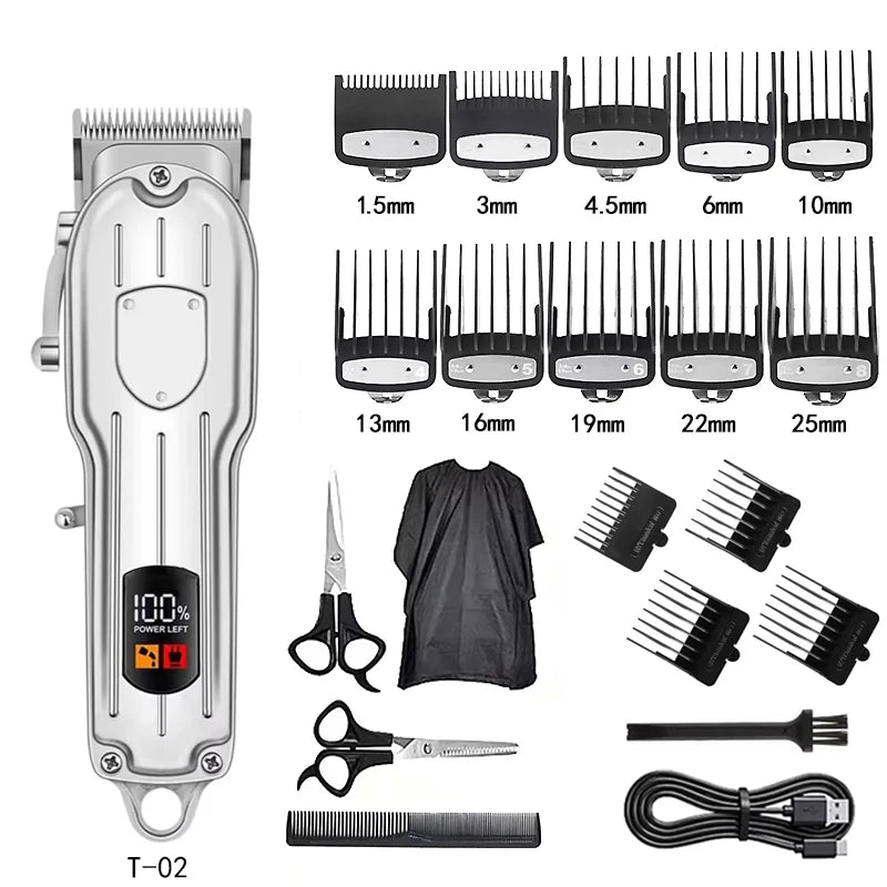 Edieu Professional Electric Hair Clippers — Cordless Trimmer Set for Men