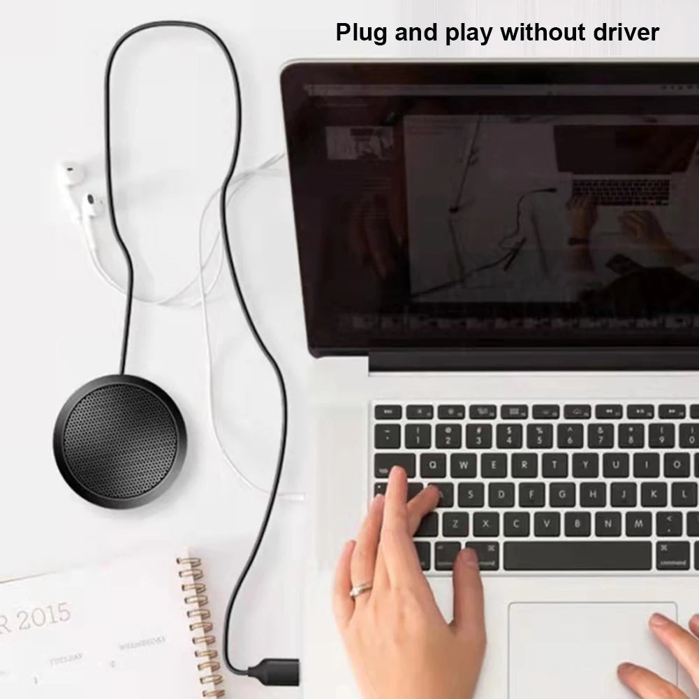 Desktop Conference Microphone — 360° Omnidirectional Condenser Mic