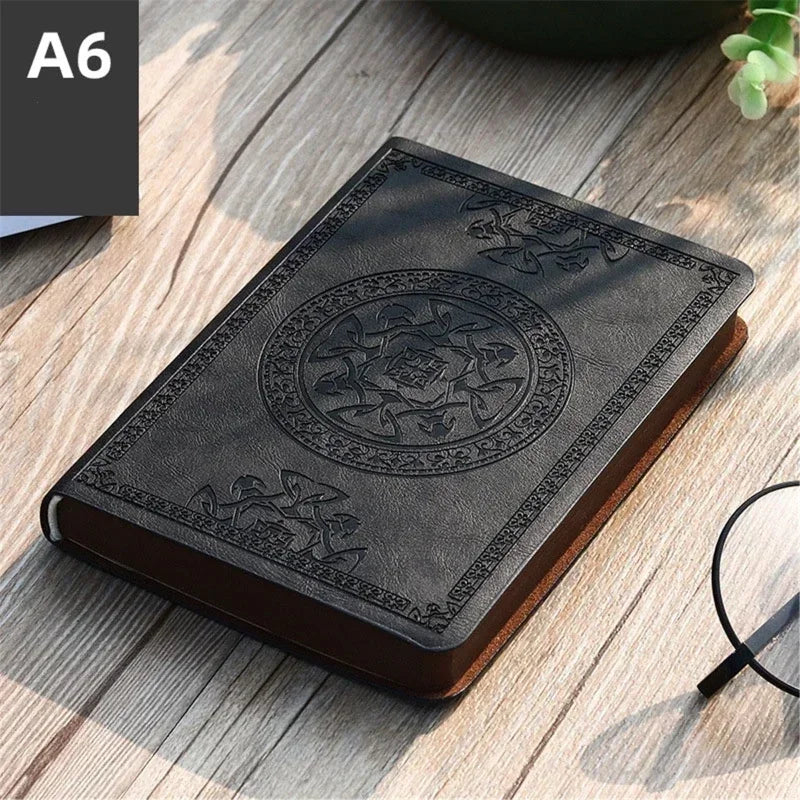Vintage Leather Journal Notebook — Portable Diary for Travel & Writing