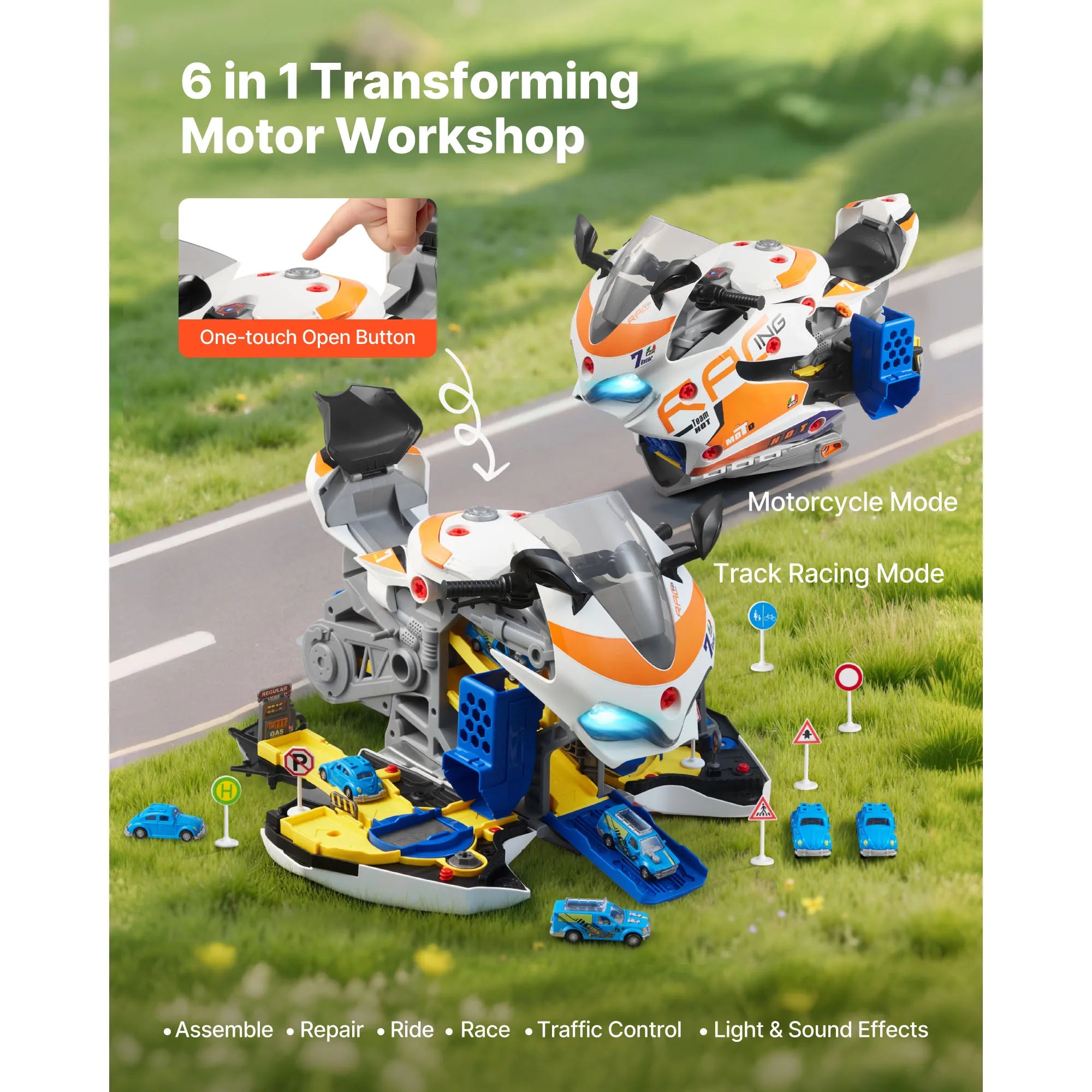 SucceBuy Motorcycle Engine Mechanic Set — 25-Piece STEM Repair Toy