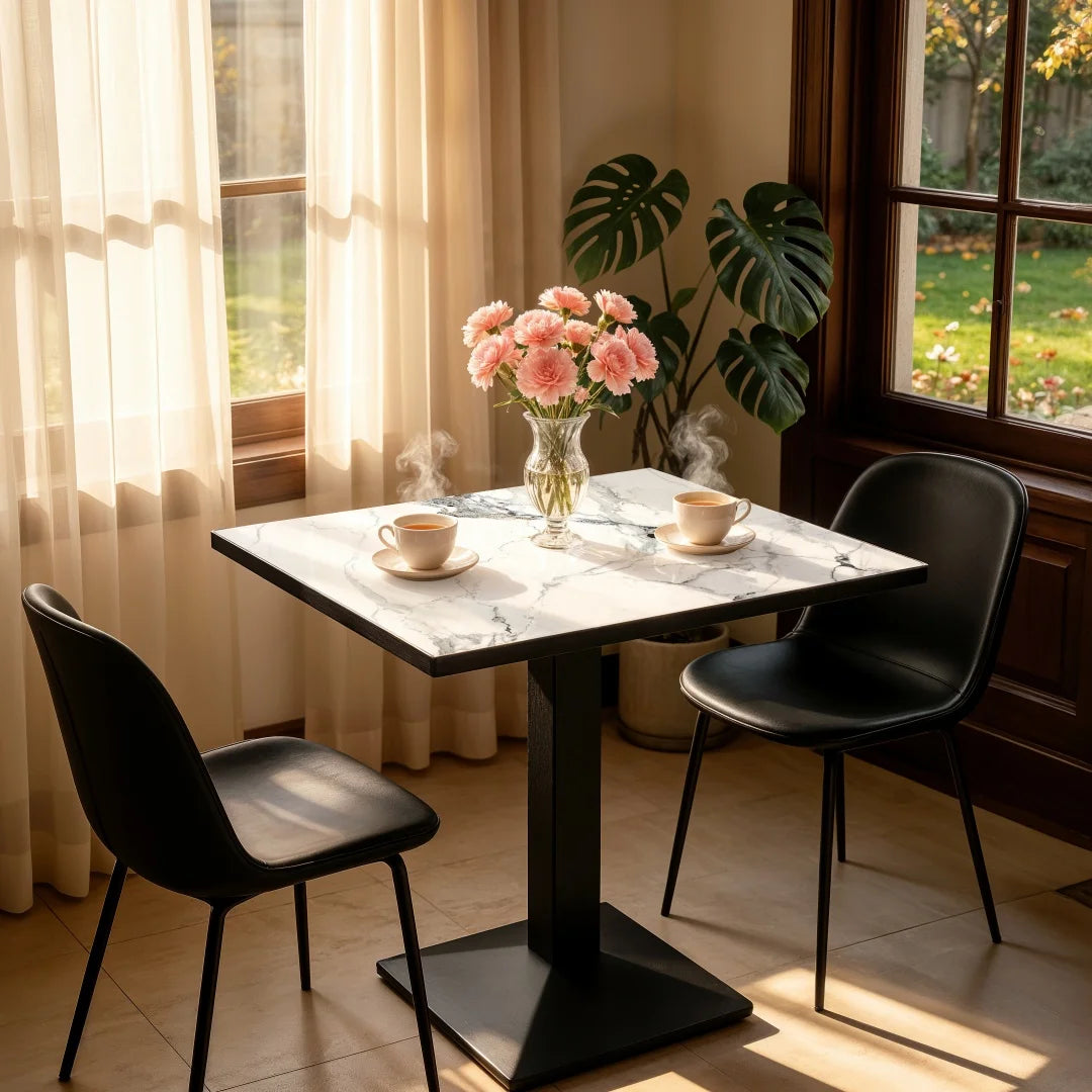 LUVODI Rectangular Sintered Stone Dining Table — Modern Bistro Design