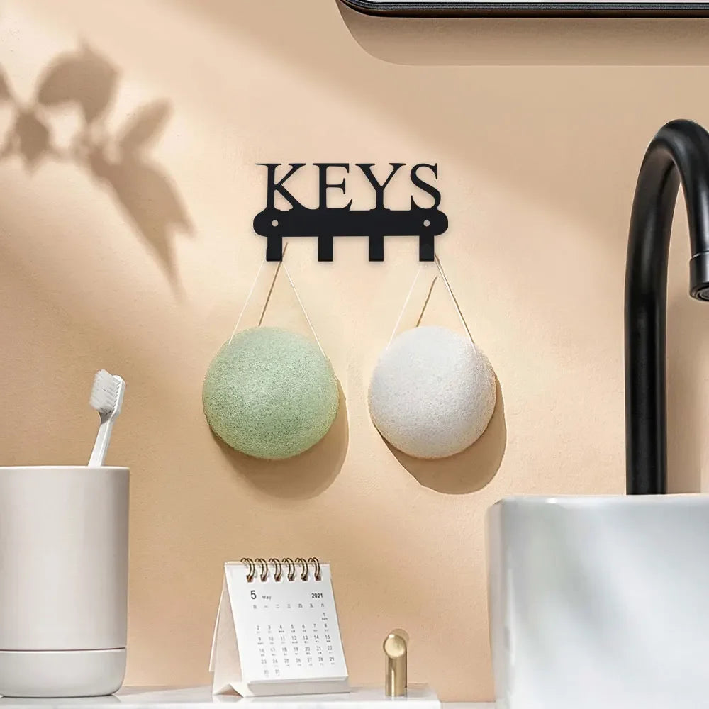 Wall-Mounted Metal Key Holder — Decorative Space-Saving Organizer