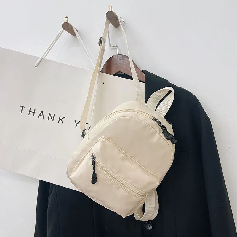 Mini Nylon Women's Backpack — Stylish Small Rucksack for Daily Use