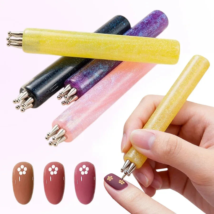 Art lalic 5-Dot Nail Art Tool — Precision Flower Design & Rhinestone Picker