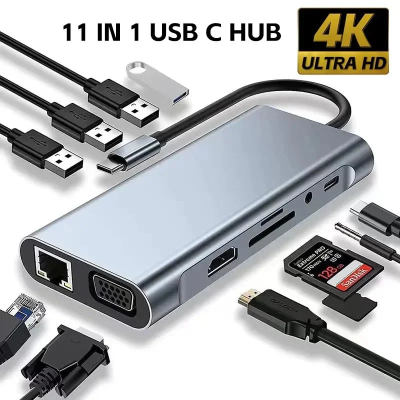 7-in-1 USB-C Hub — High-Speed Aluminum Multi-Port Extender