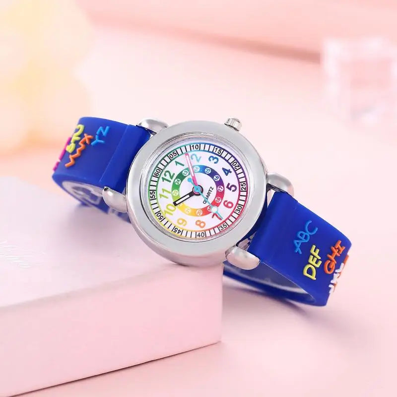 DENTON SIDPEGA Alphabet Text Silicone Watch — Fashionable Quartz Timepiece