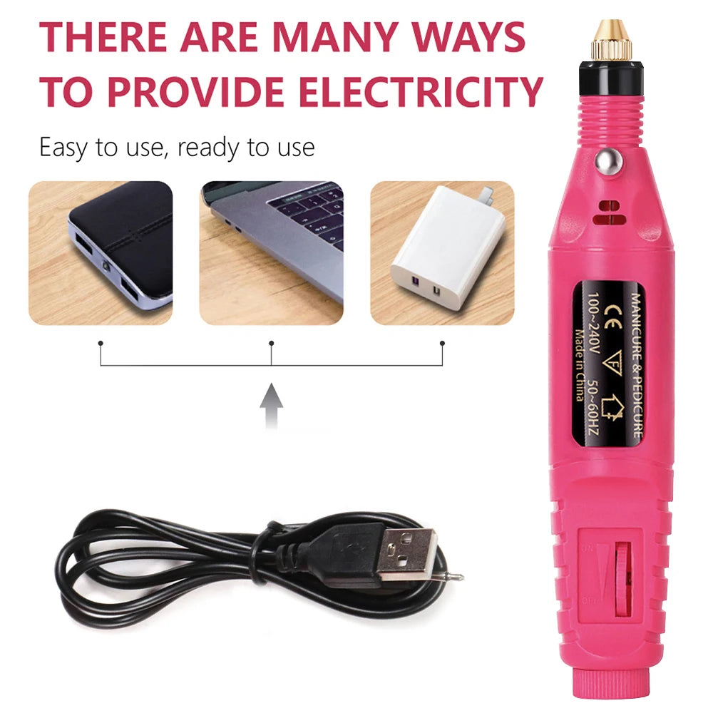 LULAA Electric Nail Drill Machine Set — Professional Manicure & Pedicure Tool