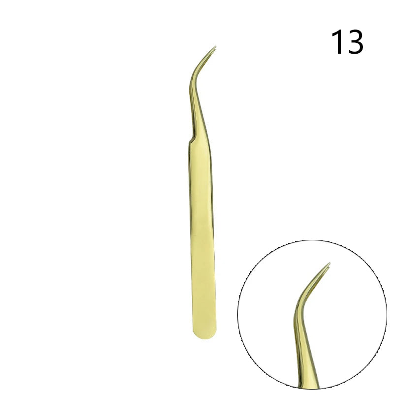 JCSYFAC Lash Extension Tweezers — High Precision Stainless Steel Beauty Tool