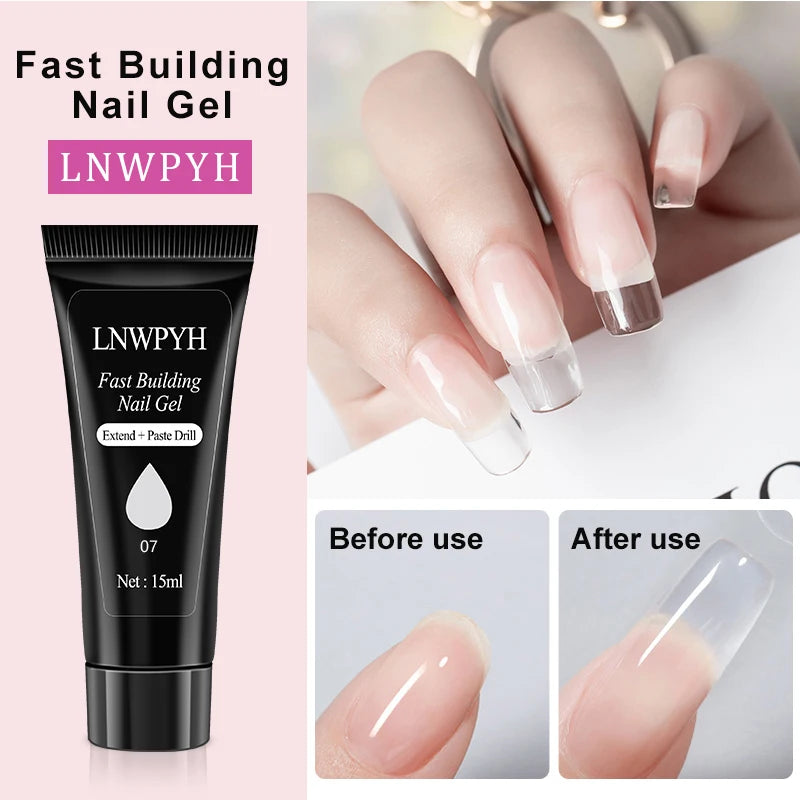 LNWPYH Poly Extension Nail Gel Kit — Professional UV LED Nail Building Set