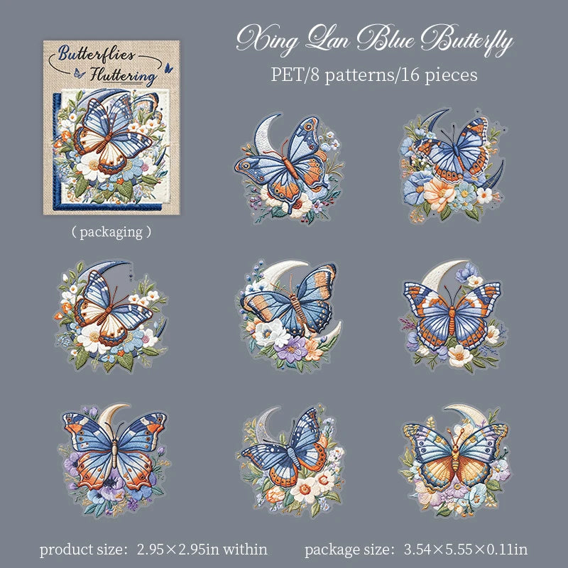 Butterfly PET Stickers — Creative Scrapbook & Junk Journal Decor