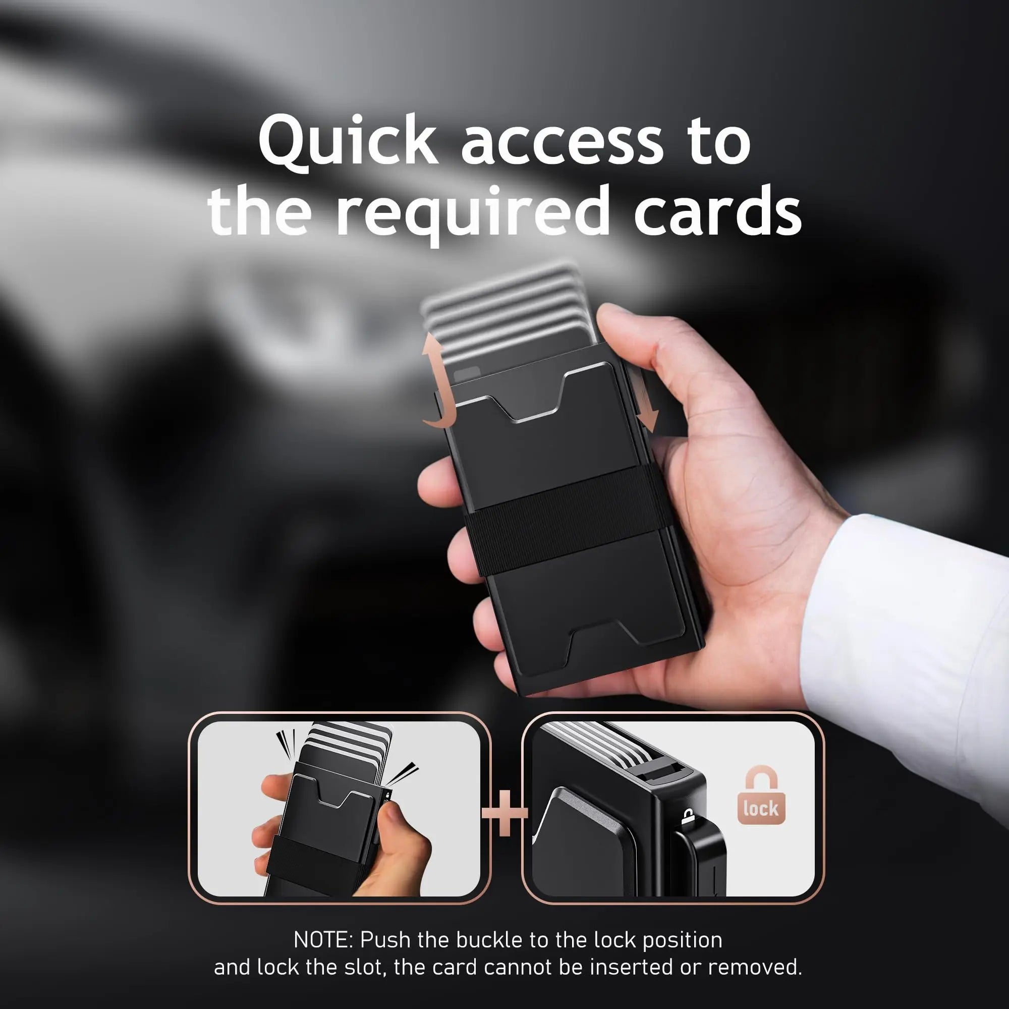 Minimalist Metal Pop Up Wallet — RFID Blocking Slim Card Holder