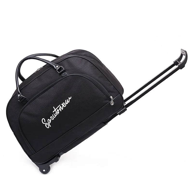 Felemi Foldable Trolley Duffle Bag — Large Capacity Travel Luggage