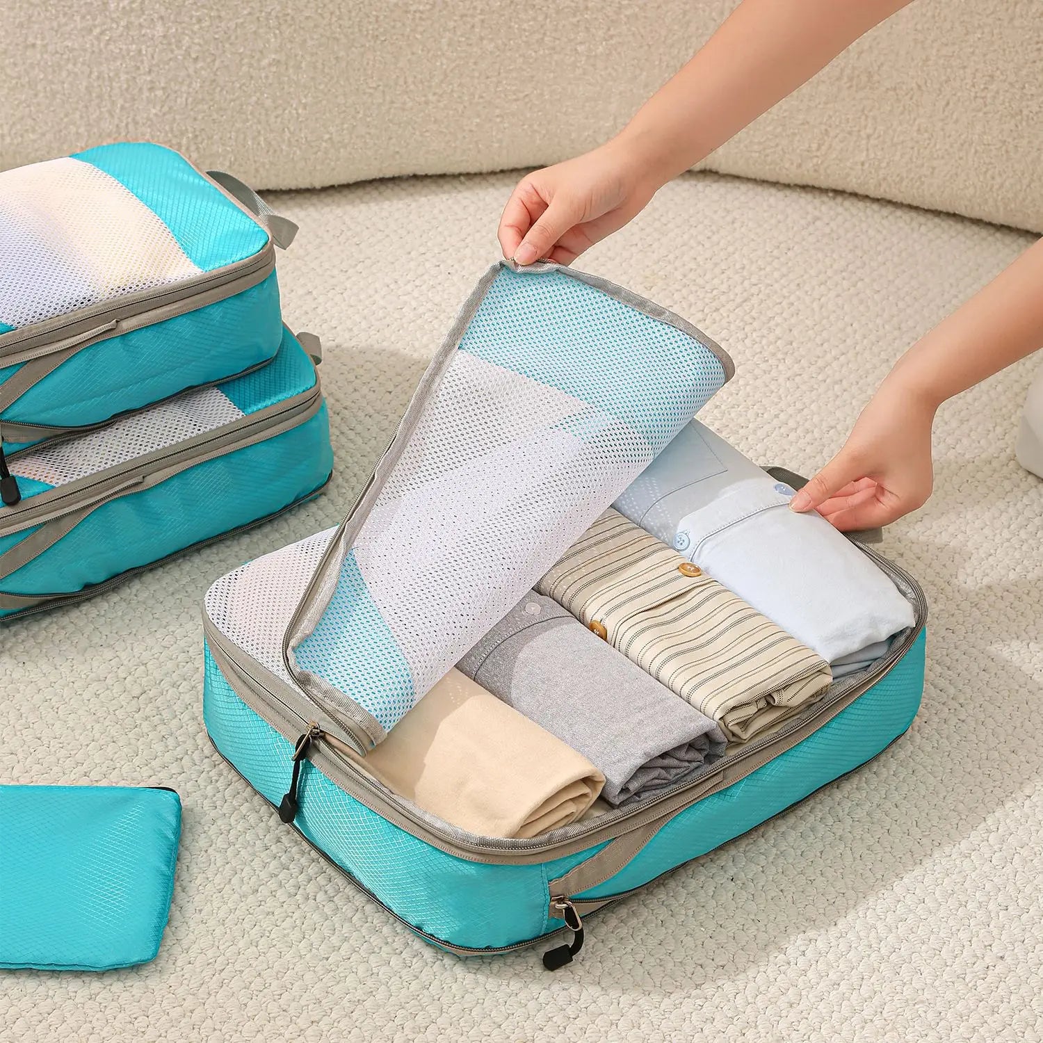 Ufine Travel Packing Cubes — Compression Storage Bags for Organized Luggage