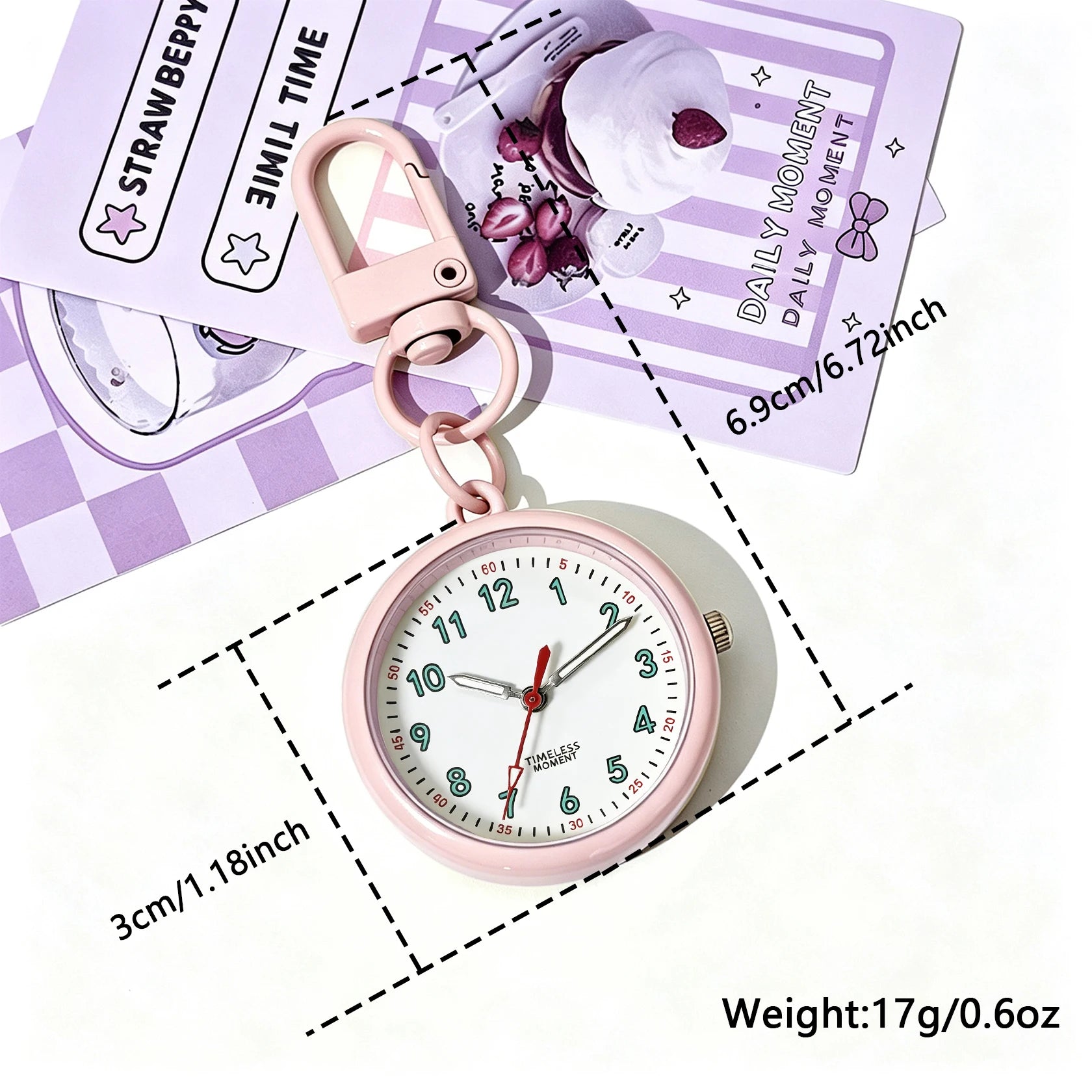 Minimalist Keychain Pocket Watch — Precise Quartz Movement for Professionals