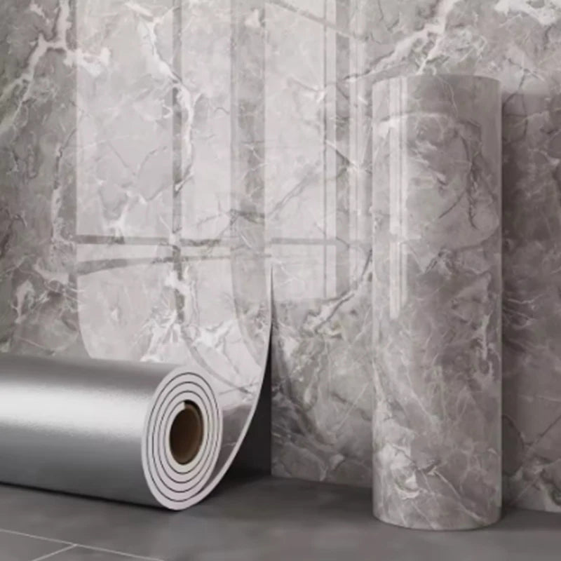 Marble Pattern Self-Adhesive Wallpaper — Waterproof Foam Wall Sticker