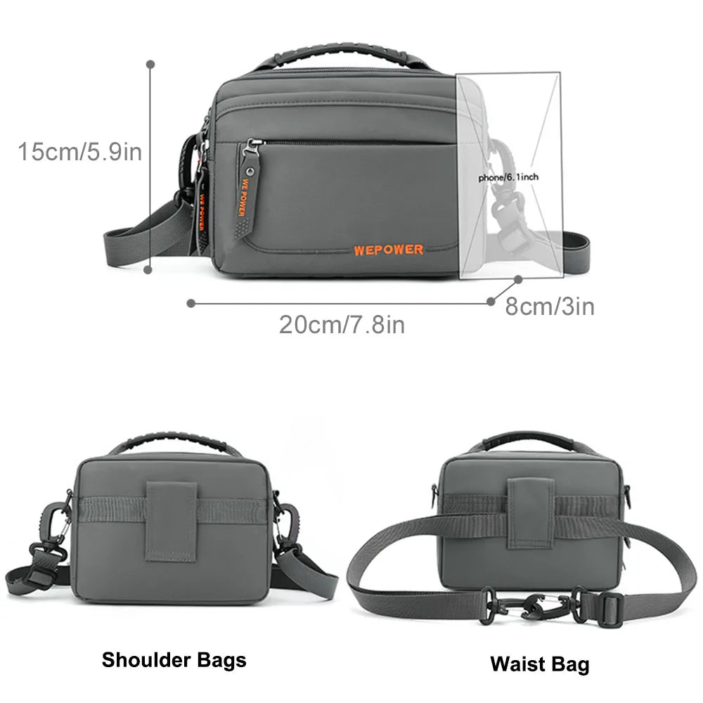 Acoki Messenger Shoulder Bag — Lightweight Multi-Pocket Crossbody Satchel