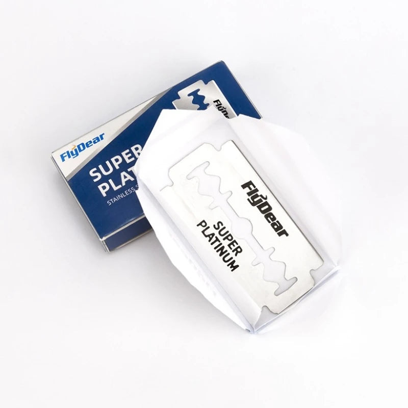 Classic Retro Double Edge Razor Blades — Professional Stainless Steel Shaving Refills