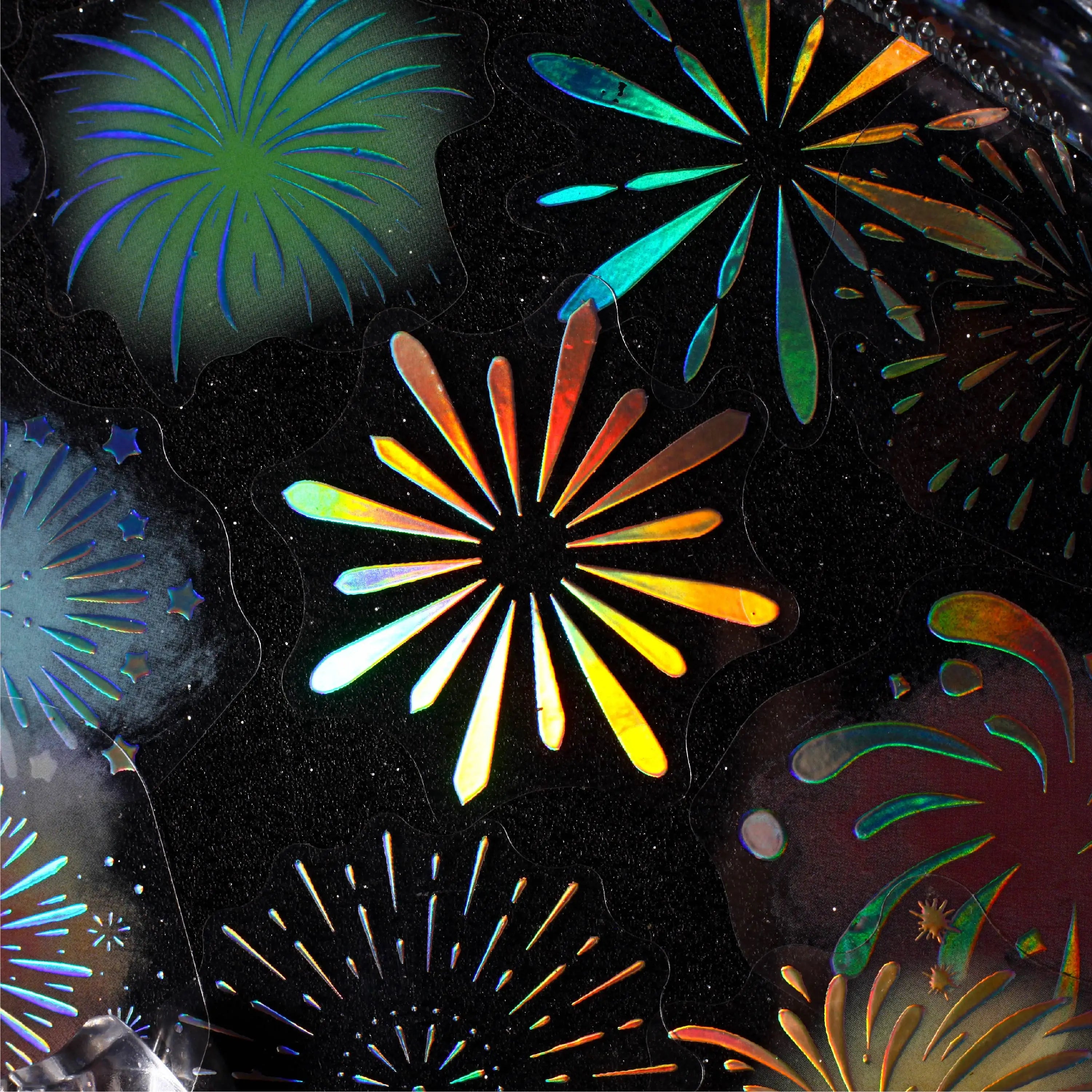 Firework Theme PET Stickers — Decorative Decals for Scrapbooking & Journals