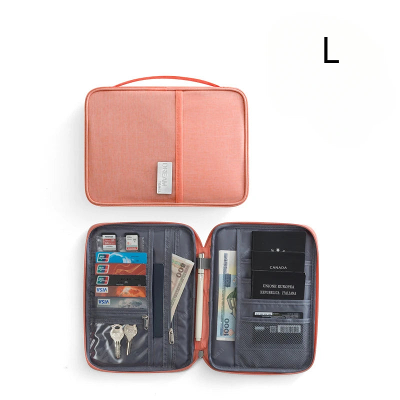 Waterproof Travel Document Organizer — Family Passport Holder & Card Case