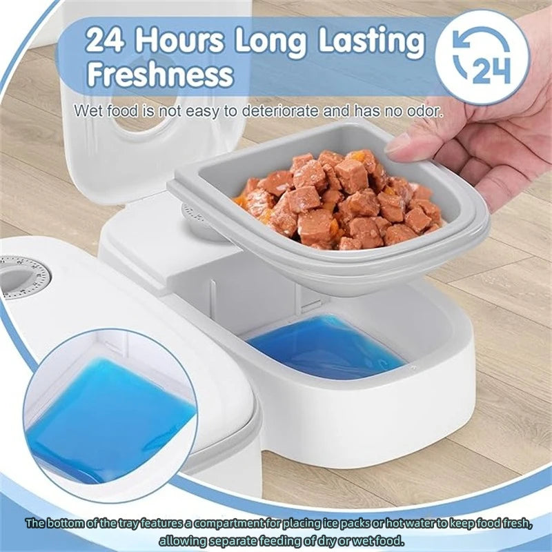 Automatic Pet Feeder — 48-Hour Timed Food Dispenser for Cats and Dogs
