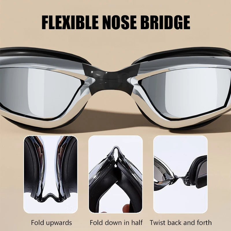 Professional Anti-Fog Swimming Goggles — Waterproof HD Vision Eyewear