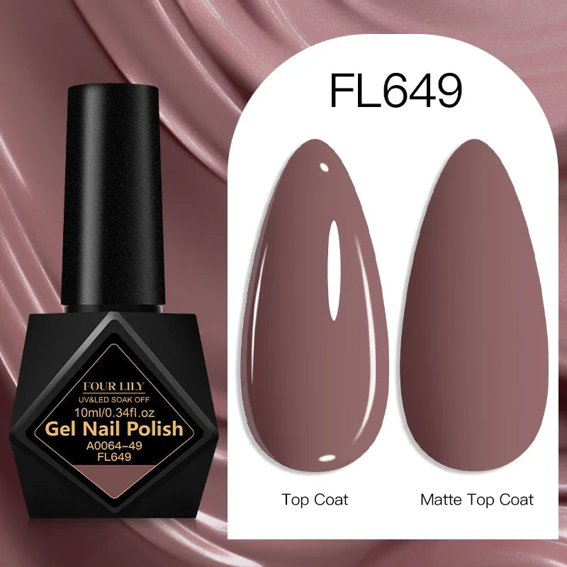 Four Lily Gel Nail Polish — Long Lasting Semi-Permanent Manicure Set