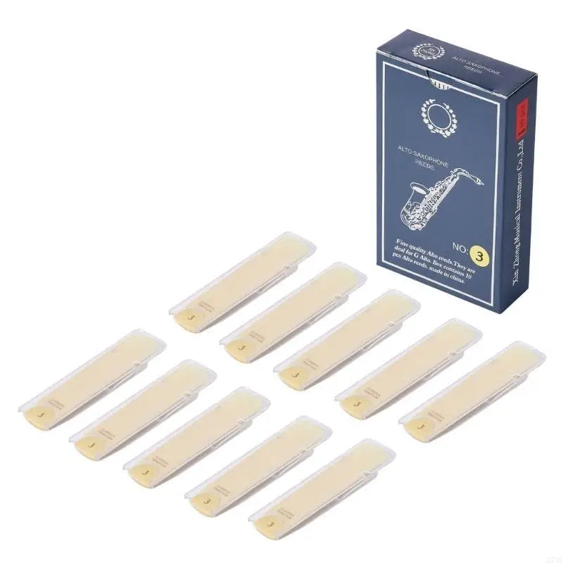 Eb Alto Saxophone Reeds — Professional Woodwind Instrument Parts, 10-Piece Set