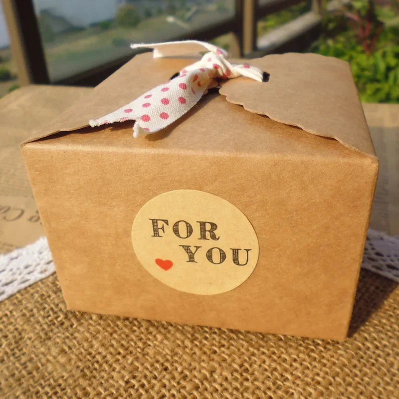 Kraft Paper Seal Stickers — Self-Adhesive Round Labels for DIY Crafts