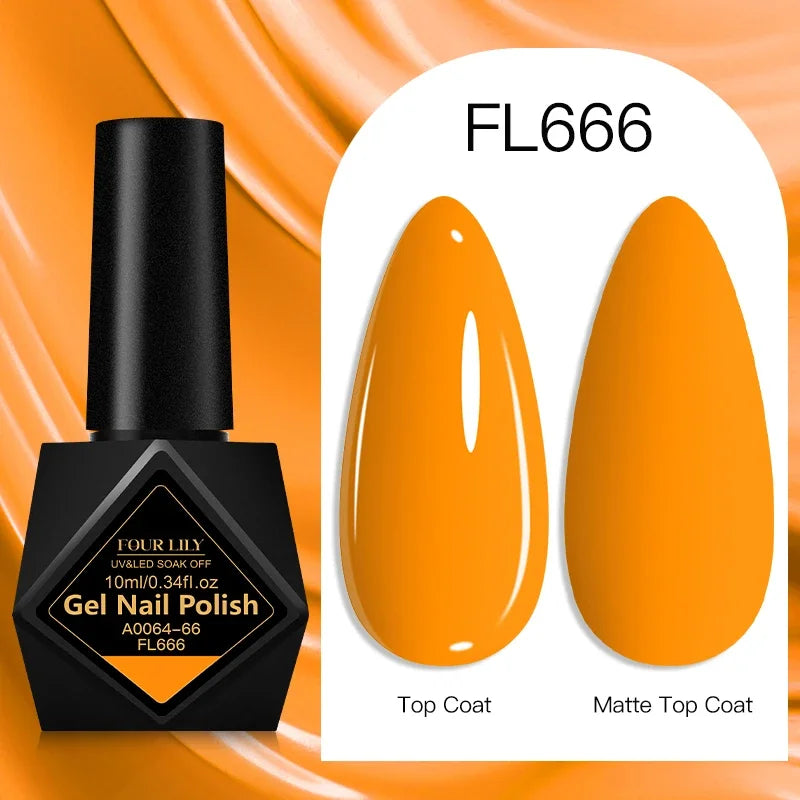 Four Lily Gel Nail Polish — Long Lasting Semi-Permanent Manicure Set