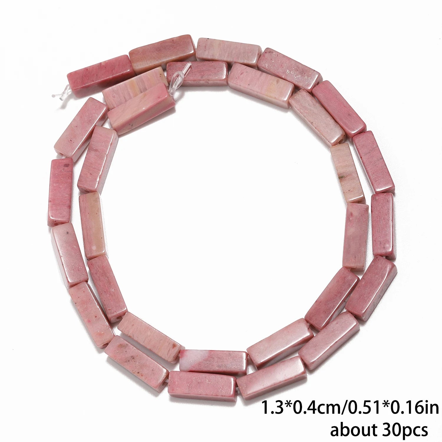 Natural Rhodonite Stone Beads — Multi-Shape Charms for DIY Jewelry Making