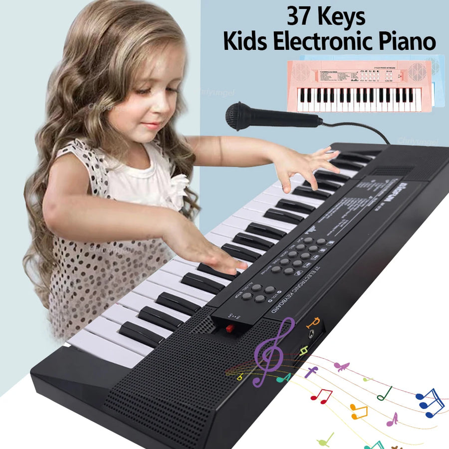 Chriyungel 37-Key Electronic Piano — Musical Instrument with Microphone