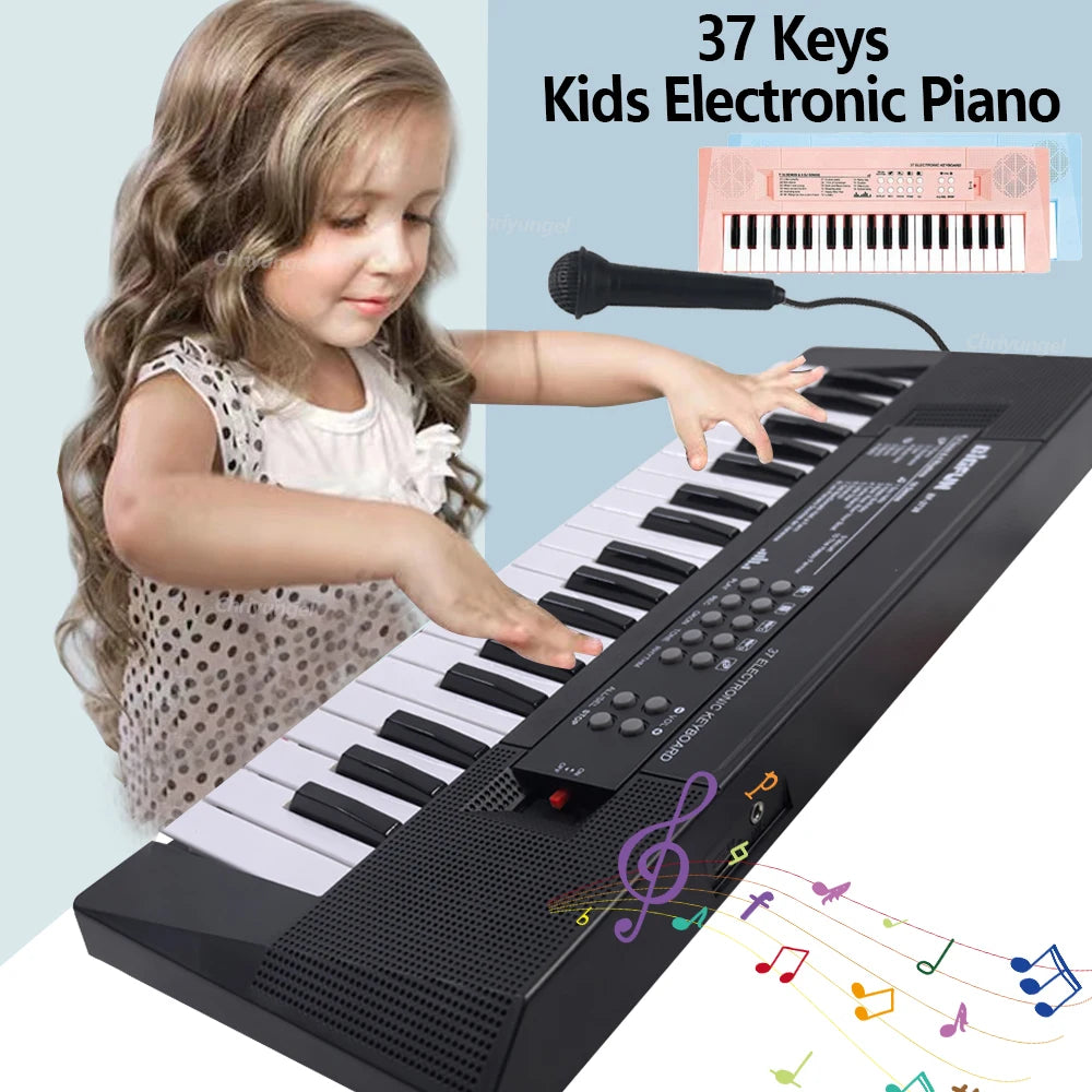 Chriyungel 37-Key Electronic Piano — Musical Instrument with Microphone