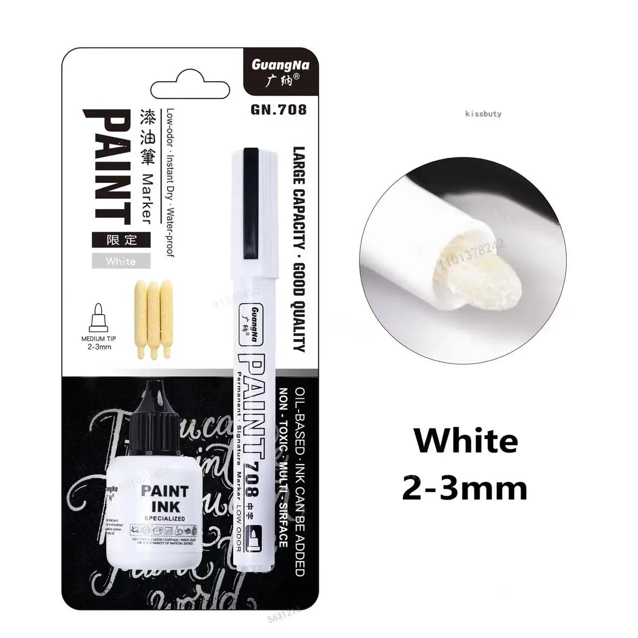 GN Metallic Paint Marker Pens — Permanent Oil-Based Art Set for DIY Crafts