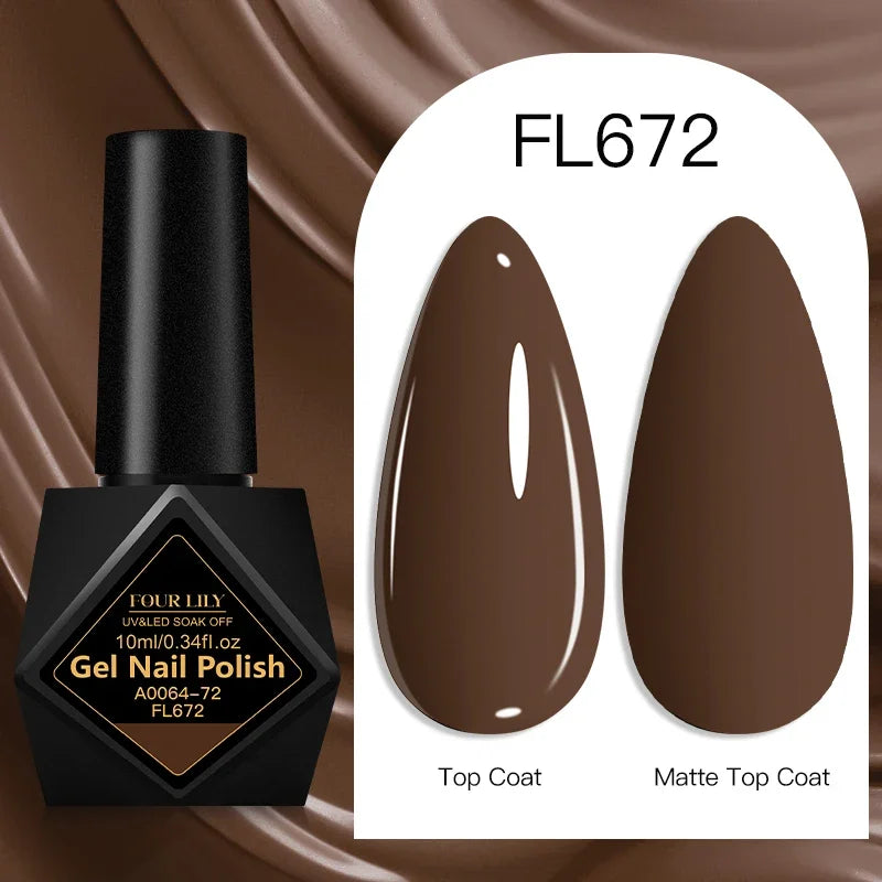 Four Lily Gel Nail Polish — Long Lasting Semi-Permanent Manicure Set
