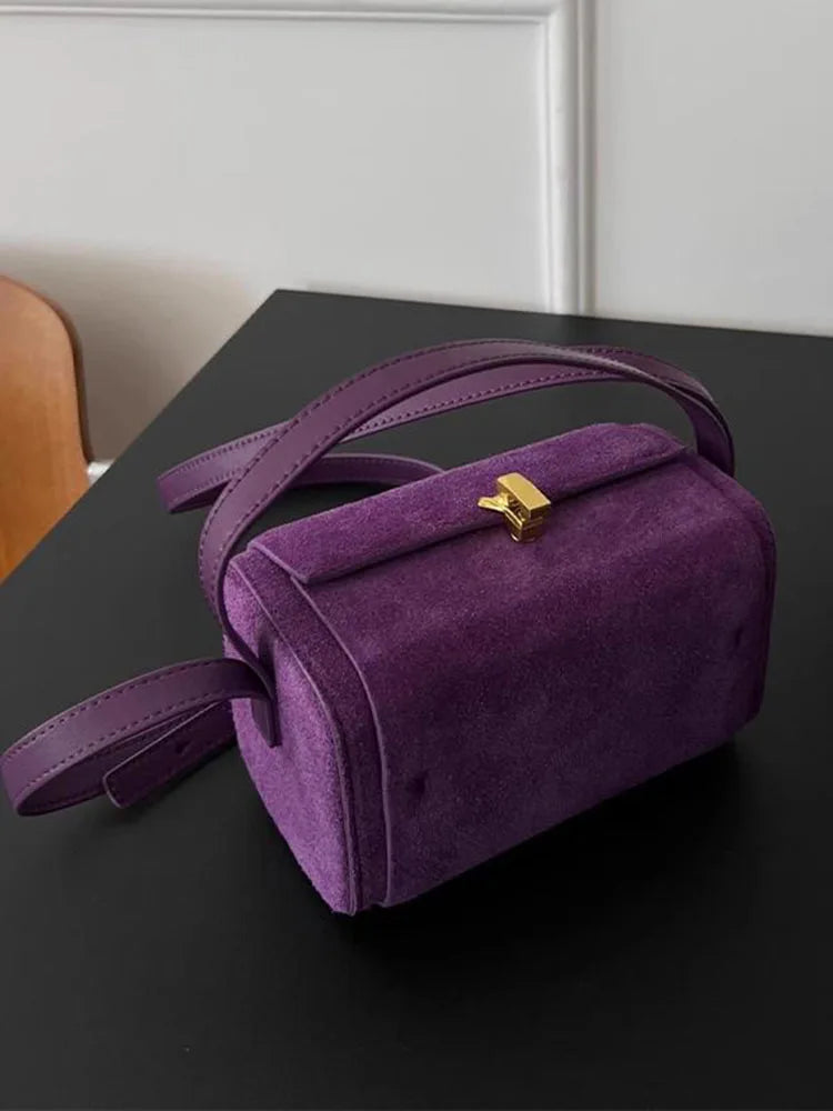 JCHENSJ Women's Mini Box Bag — Retro Frosted Crossbody Shoulder Bag