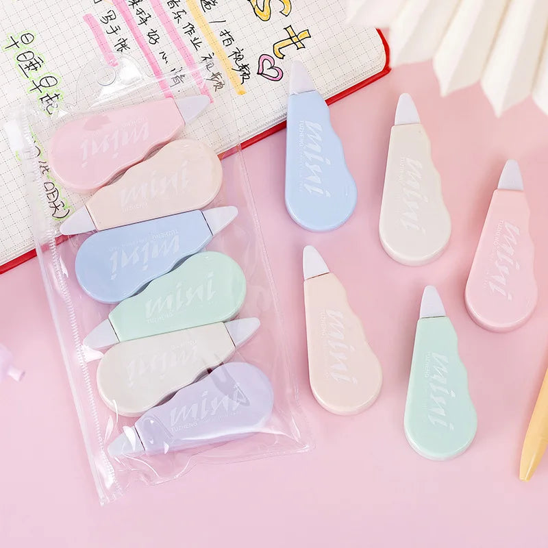 Lytwtw's Macaron Correction Tape Set — Cute Pastel Stationery for School and Office