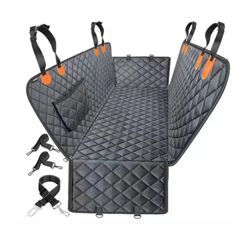Waterproof Dog Car Seat Cover — Breathable Leather Travel Hammock