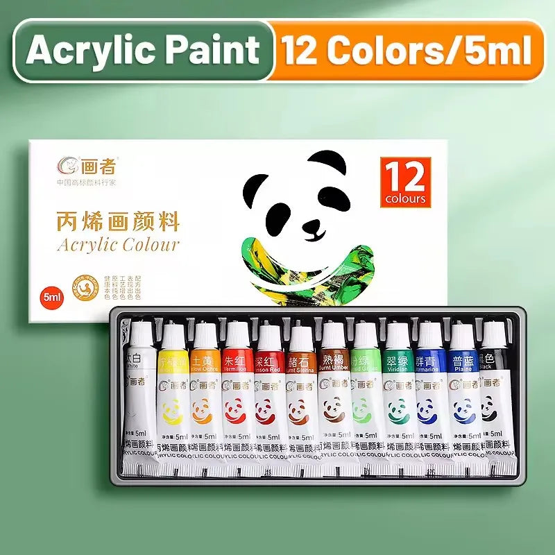 Vibrant Acrylic Paint Set — Waterproof Pigmented Colors for DIY Crafts