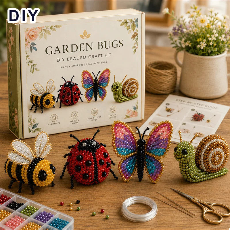 DIY 3D Beaded Animal Craft Kit — Handmade Miniature Decor Set