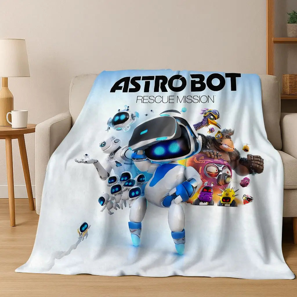 KAYOU Cartoon Flannel Blanket — Soft Warm Throw for Home and Travel
